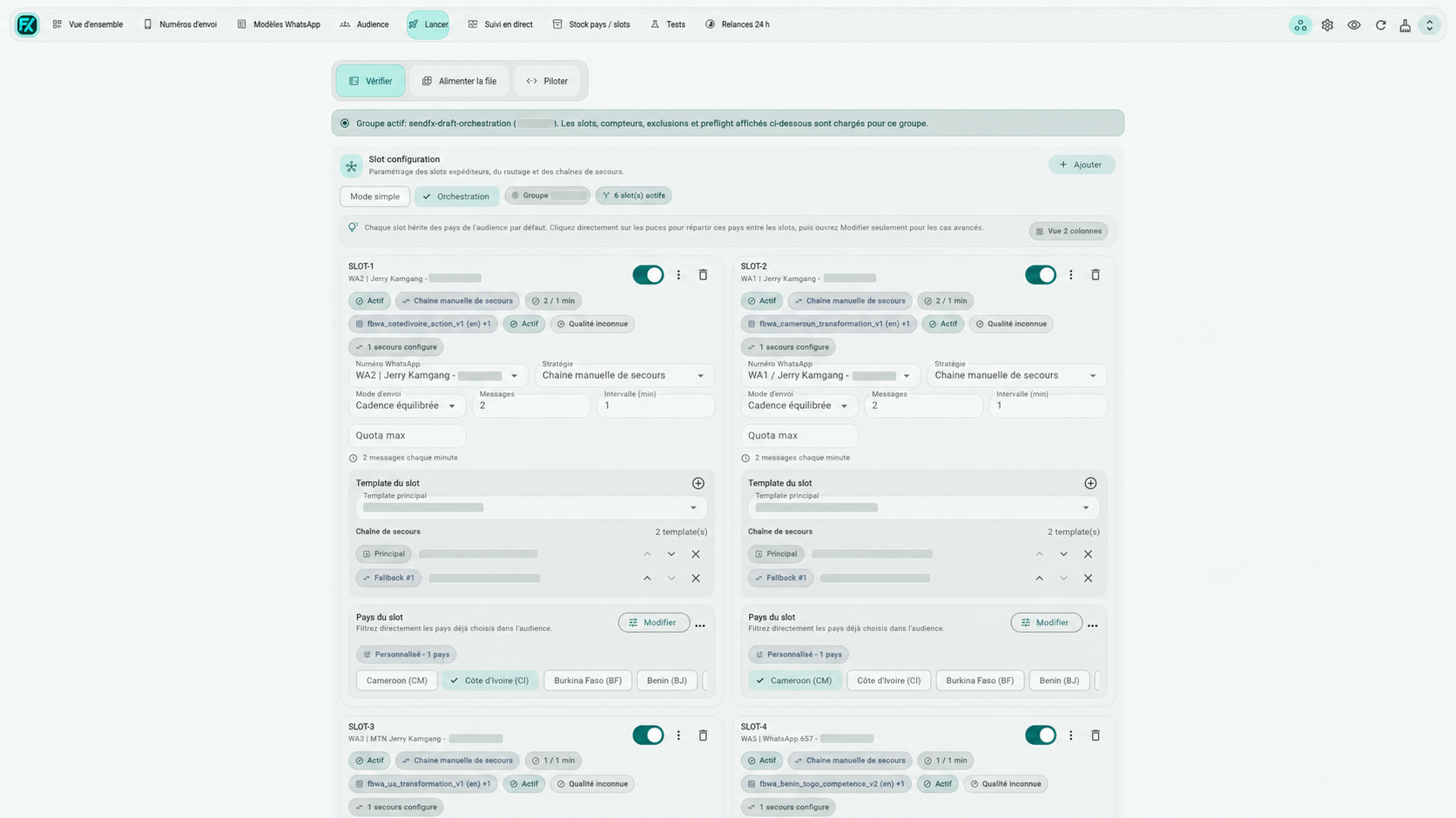 Interface SendFX expurgée